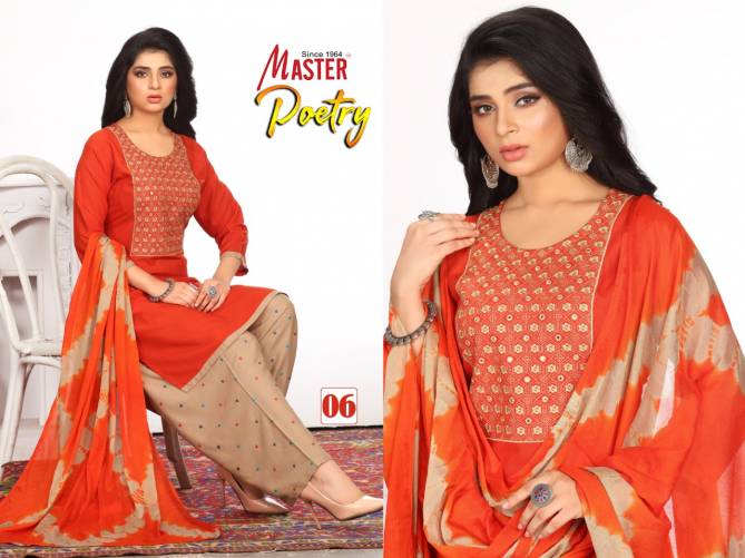 Master Poetry Ready Made Regular Wear Cotton Printed Designer Collection